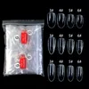 500pcspack Practice False Nails Single Size 3 4 5 6 Clear Natural Color Fake Nail Water Drop Nail Tips 240306