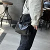 Evening Bags 2024 Leather Bucket Bag Women's Luxury Design Basket Soft Cowhide Pleated Crossbody