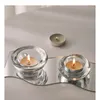 Candle Holders Round Wax Holder Candle-making Bar Ornaments Glass Tea Light Cup Accessories Hollow