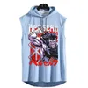 Tanktops voor heren Berserk T-shirt met capuchon Japanse anime Top Zomer Casual Sportswear Mouwloos vest Workout Fitness T-shirt Street chic