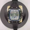 Mill mechanisches Uhrwerk, Luxusuhr, Armbanduhren RM11-03, Designer, Luxus-Herrenautomatik mit Kautschukarmband, Geschäft für Super Swiss Movement Designer. Hochwertig