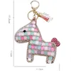 Key Rings Horse Pony Animal Key Chain Crystal Rhinestone Pendant Keychain For Girl Women Leather Trinket Sparkle Metal Ring Bag Drop Dhkys