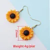 Boucles d'oreilles pendantes en forme de tournesol pour femmes, Lot de 20 paires, déclaration coréenne, jaune, goutte d'eau, bijoux à la mode, 2024