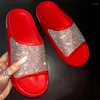 Slippers 2024 Summer Bling Women Fashion Platform Rhinestone Decor