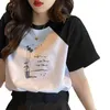 مصمم ملابس نسائي للطباعة Tee-Shirt مخصصة راجلان قصيرة الأكمام الصيفية العصرية Trendy T-Shirt Top Street American Street