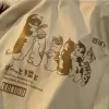 Tシャツharajuku tshirts衣類女性のカワイイ猫シャワーストリートプリントトップカジュアルコットンサマーy2kヒップホップ特大の半袖