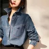 Womens Jackets Short Style Spring Windbreaker Coats Denim Casual Tops Embroidery Woman Slim Coat Jeans Asian S-L