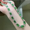 PANSYSEN Vintage Solid Silver 925 Ruby Emerald High Carbon Diamond Gemstone Chain Tennis Necklace Party Fine Jewelry Wholesale 240305