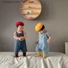 Jumpsuits Summer Spring Baby Rompers Baby Overalls Toddler Girls Denim Jumpsuits Denim 0-3Y Baby Clothes L240307