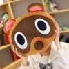Animaux en peluche dessin animé oreiller en peluche Animal Crossing Cosplay Kawaii doux Blinder mignon raton laveur pour enfants enfants jouets cadeau 230211 240307