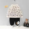 Clothing Sets Spring Baby Girls Boys Cartoon Bear Sweater Pants Kids Sportswear Children Clothes Toddler Infant Outfits