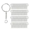 200pcs Split Key Chain Rings avec une bague clé en argent en chaîne et anneaux de saut ouvert en vrac pour l'artisanat bricolage 1 pouce 25 mm244q