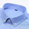 S do 7xl krótkiego rękawu 100% bawełny Oxford Soft Wygodne regularne dopasowanie Plus Size Wysokość Summer Business Men Casual Shirts 240307