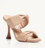 الصيف الفاخر المرأة Aquazzura Twist Sandals أحذية Nappa الجلود على النعال EU35-43