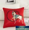 Oreiller en Satin imprimé grand cheval, moderne, Simple, nouveau, hommage, pour la maison, canapé, siège, chambre d'échantillon, taie d'oreiller de dossier de chevet