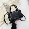 Kvinnors handväska high-end fashionabla tredimensionell liten fyrkant med ett handtag och en axelväska crossbody, fransk triumfbågväska