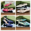 Chaussures habillées slingback talons hauts à lacets chaussures coupe peu profonde sandales talon moyen maille noire avec cristaux chaussures imprimées étincelantes en caoutchouc cuir bride à la cheville femmes pantoufles