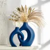 2 pezzi Vaso di fiori Accessori per la decorazione della casa Vaso in ceramica per fiori secchi Ornamenti per la tavola interni Vaso decorativo in porcellana 240229
