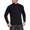 Men's Sweaters Sweater Pullovers Clothes 1/4 Zip-Up Stand Collar Casual Warm Fleece Knitted Sweatshirt Tops Men Knitwear