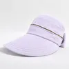 Wide Brim Hats Summer For Women Sun Protection Caps Outdoor Cycling Detachable Zipper Top Hat Gorro Beach