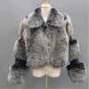 Haining Bekleidung Jacke Damen Kragen Spleißen Kunstfell 529661