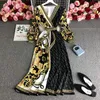 Two Piece Dress Gold Summer Fashion Designs Skirts Sets Women Outfits Indie Folk Print Sexy Pieces Lace Cropped Top Pleated Skirt Suit 230509