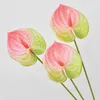 装飾的な花6 PCSシミュレーションAnthurium andraeanum偽の装飾植物結婚式の家飾りを