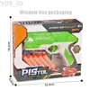 Pistola giocattoli per bambini pistola giocattolo morbida pistola pistola manuale pistola dardo blaster modello di tiro in plastica colorata lanciatore con scatola regalo di compleanno per ragazzi YQ240307