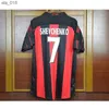 Soccer Jerseys AC Retro 2007 MILAN football shirt Gullit Van Basten Inzaghi Vintage Classics jerseysH240307