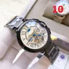 Freizeit-Herrenuhr, automatische mechanische Uhr, hochwertige Spiralkrone, Saphirspiegel, 33 mm, Edelstahl, Leder, Designeruhr für Herren