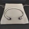 Dy heren armband ontwerper topkwaliteit hete dames dy bangle luxe gedraaide designer armbanden klassieke gele ronde mannen minimalistische opening zh155 E4