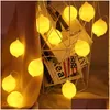 Stringhe LED Brelong Led Stringa di luce al limone Decorazione festiva Piccola lanterna Rete Luci interne rosse Layout del negozio Lampeggiante Pastella Drop D Dhsht