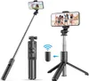 Bluetooth Kablosuz Selfie Stick Mini Tripod Uzatılabilir Monopod Uzaktan Deklanşör Cep Telefonu Tutucu IOS Android Phone4419734