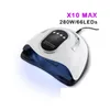 Nageldrogers Merk Zon X11 Max Uv Led Lamp Droger 280W High Power Voor Sneldrogende Gel Polish Ijs drop Levering Dhwux