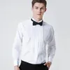 S - 6xl męska koszula ślubna Męska sukienka Tuxedo Shirt francuskie spinki do mankietów Formalne męskie koszulę Sym Szczupłą koszulę francuską Mankiety 240307