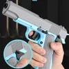 Gun Toys 3D Gravity Knife Model Gun Mini z zabawkową pistolet bez ognia pociski Toy Gun Rubber Band Launcher Kolekcja urodzinowa YQ240307 Najlepsza jakość