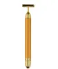 Bastone vibrante d'oro 24KT bastone di bellezza elettrico Strumento per artefatti viso V ad ultrasuoni1059644