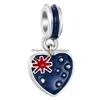 Charms emalj National Flag Big Hole Beads United States Italy Canada Loose Spacer Charm Pendant For Armband Halsband DIY JEYCHE MAK DHICH