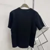 24 T-shirt printemps/été pour hommes, Design haute édition, couleur contrastée, chaîne en métal faite à la main, industrie lourde française, col rond, manches courtes