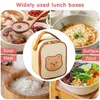 Dinnerware Stainless Steel Soup Cup With Foldable Spoon Handle Cute Bear Leakproof Container Kitchen Tableware For Office Outdoors