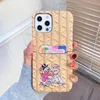 GY Cartoon Case na iPhone 15 Pro Max skórę, 14 Plus 13 12 11 Pro Designer Telefle Case Karta Uchwyt do wstrząsu Odporny