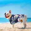 Vestuário para cães Pet verão camisa abacaxi impressão flor legal para pequeno a médio filhote de cachorro gato