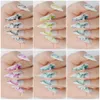 SUPWEE 14Pcs Gel Nali Polish Set Blooming Watercolor Ink Flower Effect Quick Dry Semi Permanent Nails Varnish Art 240229