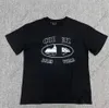 Tasarımcı Cortezs Trailsuit American Street Hip Hop Mektubu Baskı Kısa Kollu Cortieze T-Shirt Erkek Moda Markası Yaz Gevşek Yuvarlak Boyun Yarım Kollu T-Shirt Yu