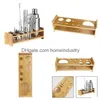 Bar Tools Cocktail Bartending Set Wooden Stand Mtifunction Display Barware Drinkware Shaker For Home 231216 Drop Delivery Dhw9E