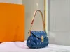 M44470 Vintage denim sac sous les bras femmes sac à bandoulière sac de créateur sac fourre-tout paquet bandoulière pochette sac à main marque de luxe sacs de soirée sac de dîner