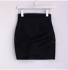 黒い不規則なペンシルスカートの女性セクシーなハイウエストエラスティックタイトスカートビンテージオールマッチ韓国スタイルの衣料プラスサイズ240307