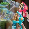 ノベルティゲームベビーバスおもちゃお寄せたバブルガン自動電気バブルヘアドライヤーチルドレン夏の屋外ゲームガーデンガールズアンドボーイズギフトバースデーQ240307