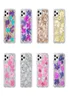 Étuis transparents à fleurs séchées réelles pour iPhone 13 12 Mini 11 Pro XS Max X XR 6 7 8 Plus, feuille scintillante, protection double couche antichoc 1574109