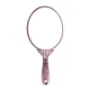 Miroirs Miroirs de maquillage à main romantique Vintage Hold Zerkalo poignée dorée ovale rond miroir cosmétique maquillage outil commode cadeau S6 D Dhjyh